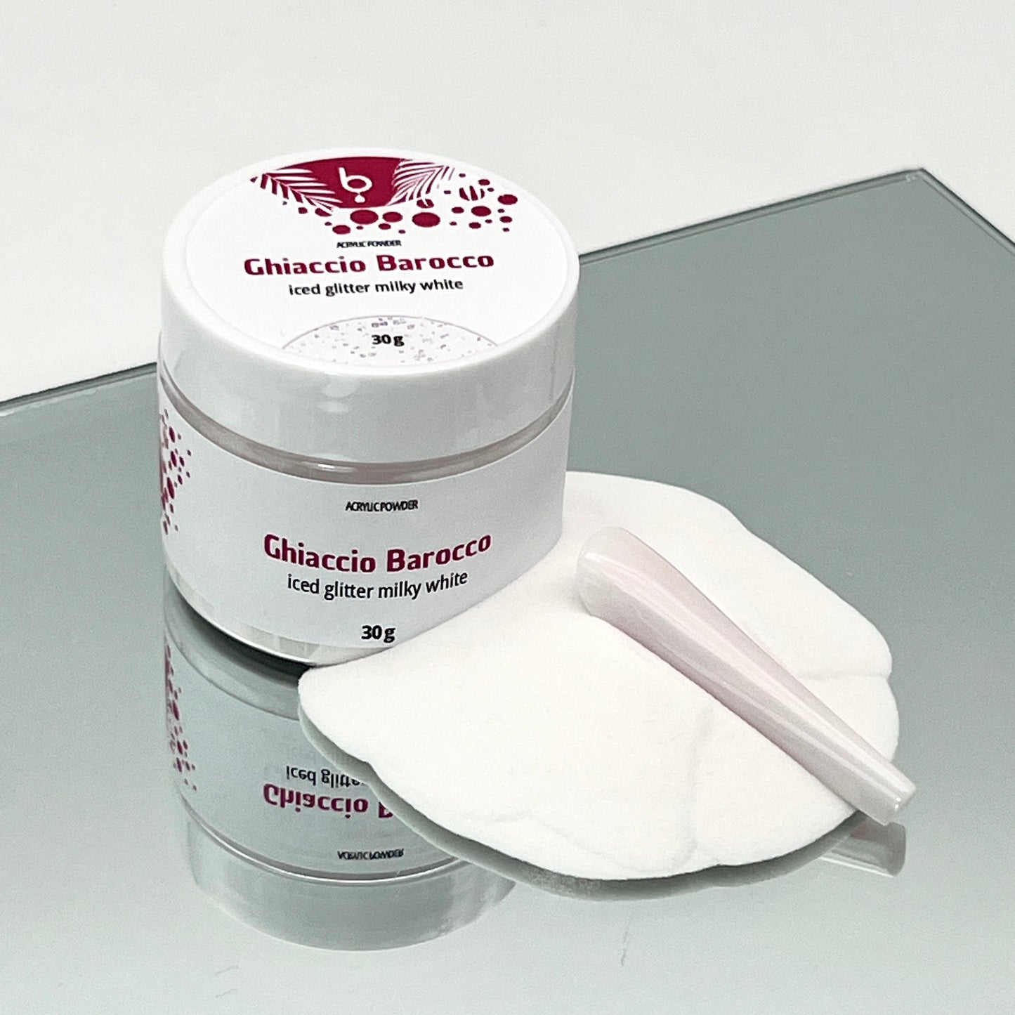 ACRYLIC POWDER Ghiaccio barocco - ACRILICO BIANCO SOFT SPARKLY