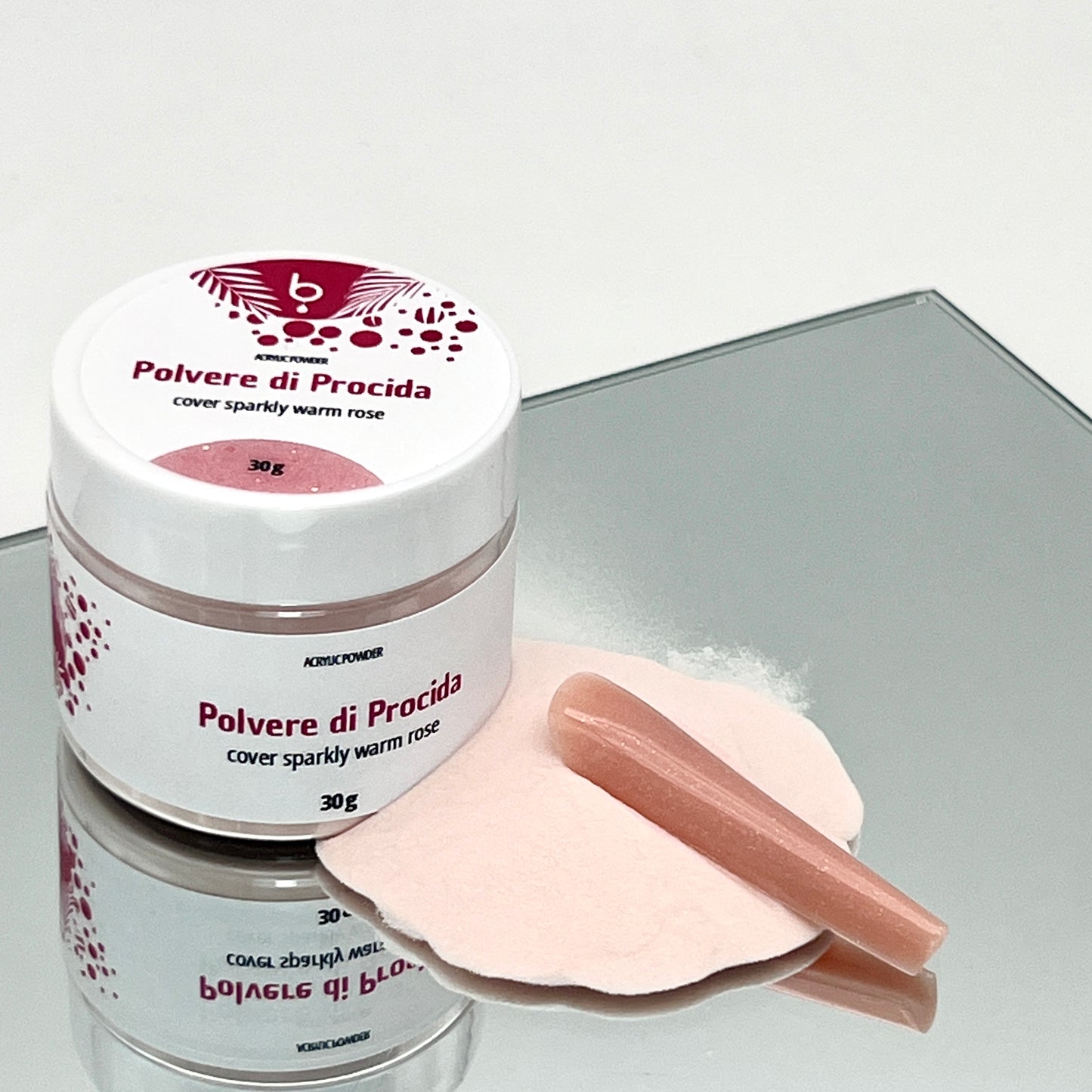 ACRYLIC POWDER Polvere di Procida - ACRILICO COVER ROSA CALDO GLIETTERATO ORO